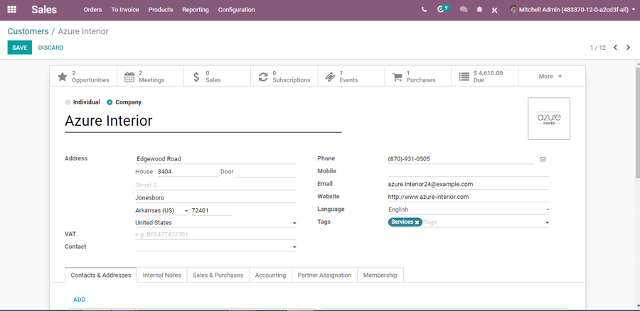 odoo-sales-invoice