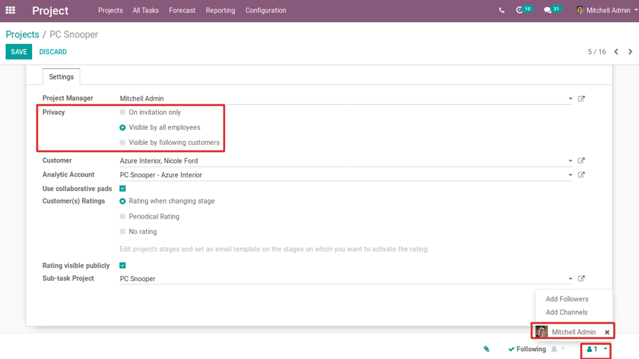 odoo-project-management
