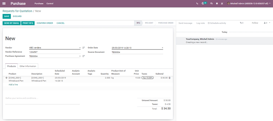 odoo-purchase-management