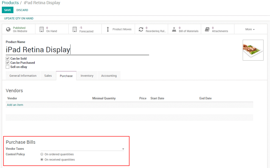 odoo-purchase-management