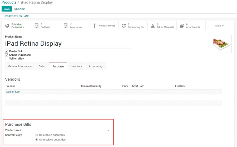 odoo-purchase-management